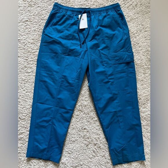 Jordan Nike Air Cargo Pants Woven Straight Leg Teal - Picture 8 of 13